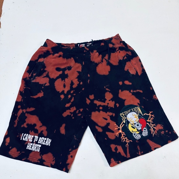 Men IRO-OCHI Break Hearts Sweat Shorts Tie Dye Size 3X - Picture 7 of 9